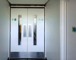 an example of fire doors that would be seen in schools