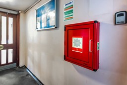 Gerda Security Premises Information Box outside a residential building.